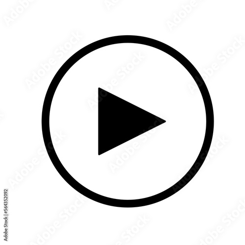 Free Download Play button flat vector icon isolated on a white background. Youtube icon. - GFXLoad
