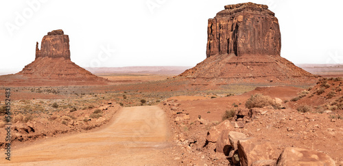 Monument Valley with transparent sky