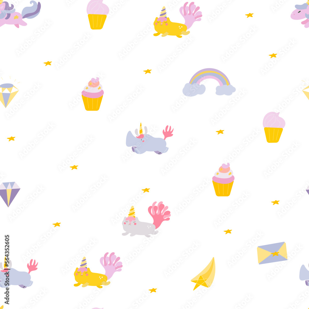 seamless pattern with unicorn animals seamless pattern with unicorn animals