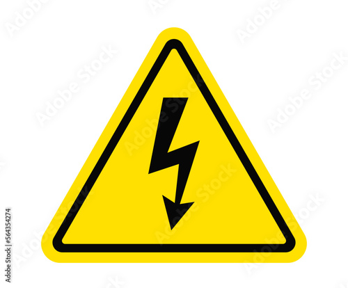 High voltage icon, danger symbol icon