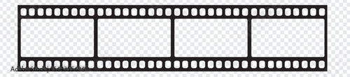 Film strip isolated vector icon. Retro picture with film strip icon. Film strip roll.