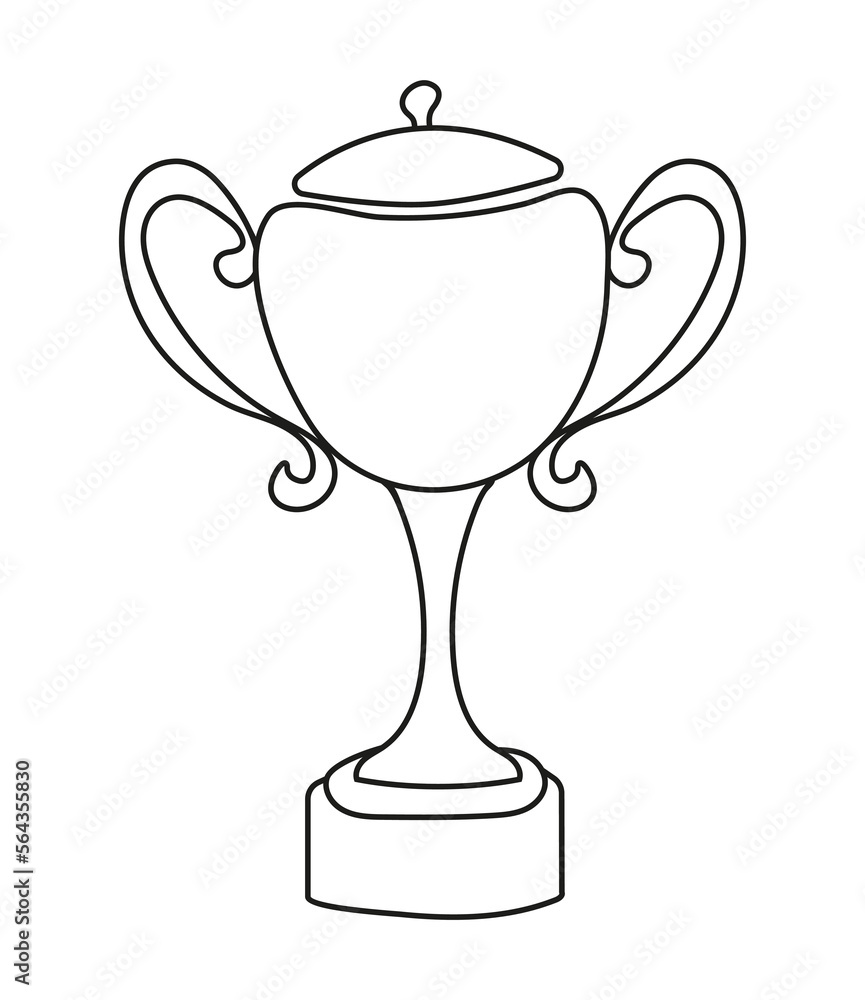 Winners cup icon vector in doodle style. First place icon. Champion cup in doodle style. Awards, trophy cups, stars. Winners cup icon vector in doodle style. First place icon. Champion cup in doodle style. Awards, trophy cups, stars.