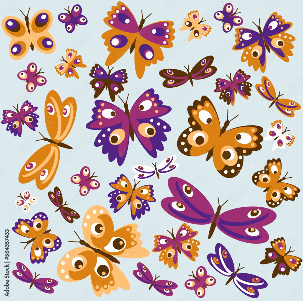 Fototapeta premium pattern butterfly graphic design print. Digital graphics, suitable for printing, presentations, textiles 