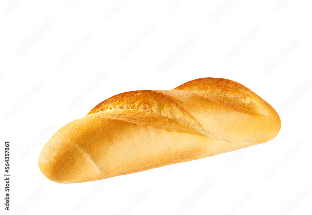 French baguette isolated on white background.