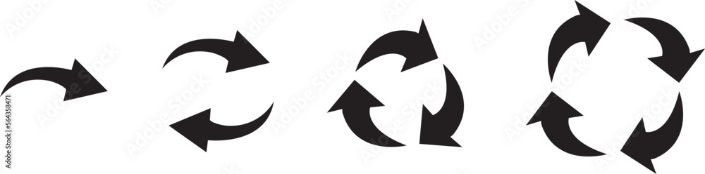 Arrow round icon vector. Black arrow circle recycle design. Black circle arrow. Recycle set icon vector. Arrow round icon vector. Black arrow circle recycle design. Black circle arrow. Recycle set icon vector.