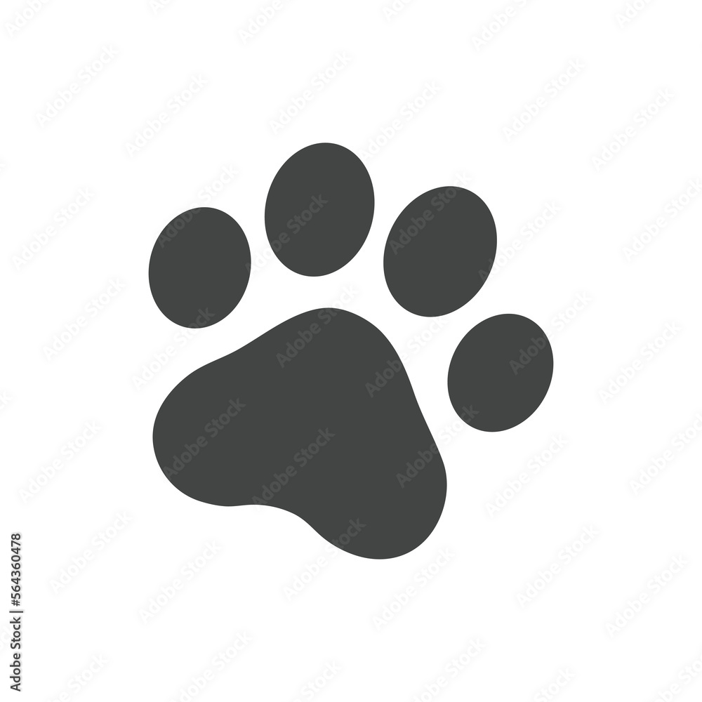 Cat paw silhouette. Vector illustration Cat paw silhouette. Vector illustration