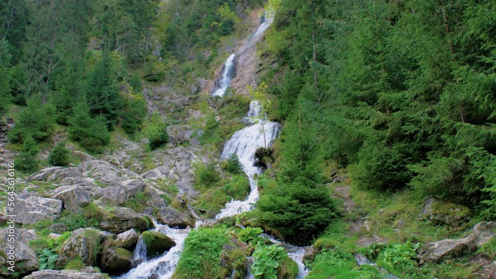 Amazing Waterfall In The Middle Of The Mountains Amazing Waterfall In The Middle Of The Mountains