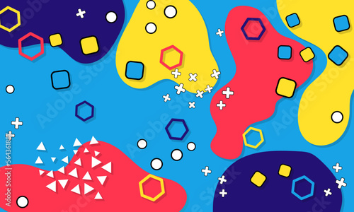 90s Pattern. Fun Background. Color Abstract Print.