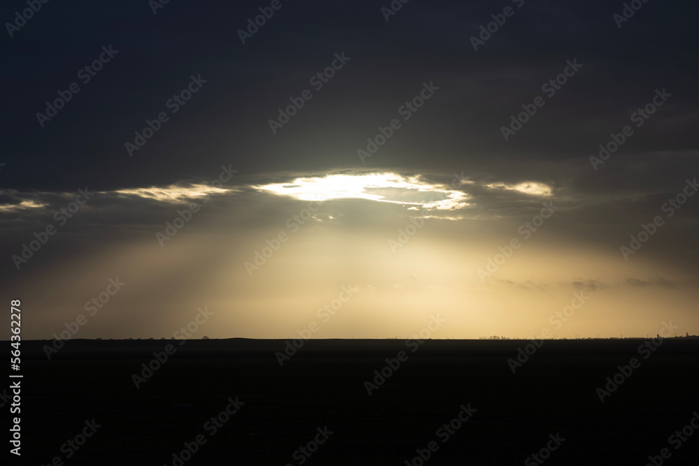 The sight of rays of sun piercing through the clouds is a breathtaking and awe-inspiring spectacle.