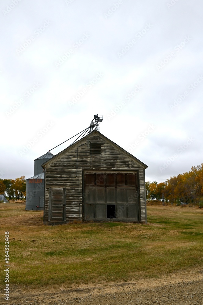 an old log building on a farm an old log building on a farm