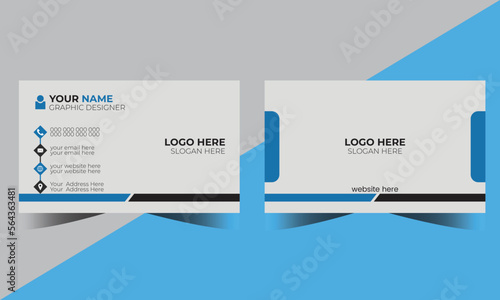 Simple Business Card Layout. Set of modern business card print templates. Business card design. Corporate Business Card Layout. Simple clean template vector design.