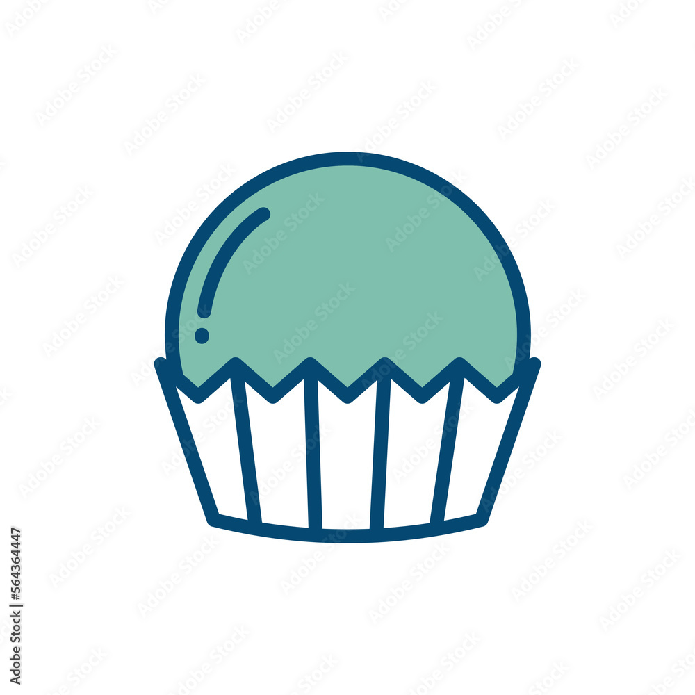 cup cake icon vector design template in white background cup cake icon vector design template in white background