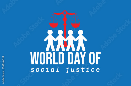 world day of social justice template vector background