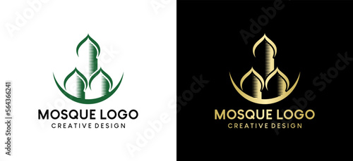 Abstract mosque logo symbol design