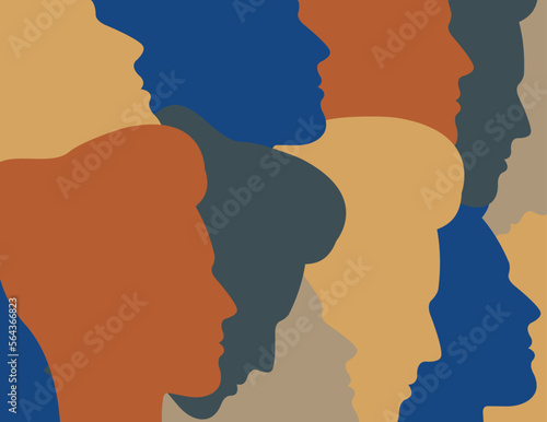 People face silhouette person male profile avatar vector icon in a glyph pictogram illustration
