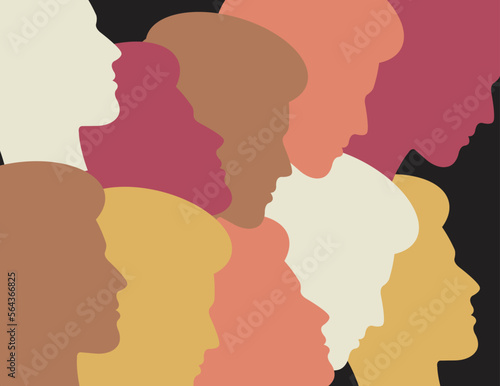 People face silhouette person male profile avatar vector icon in a glyph pictogram illustration © TukTuk Design