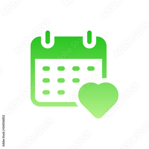 friendship day flat gradient icon