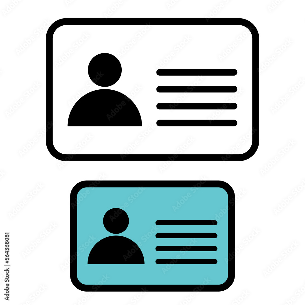 Id card outline icon. linear style sign for mobile concept and web design. Identification card. Symbol, logo illustration. Id card outline icon. linear style sign for mobile concept and web design. Identification card. Symbol, logo illustration.