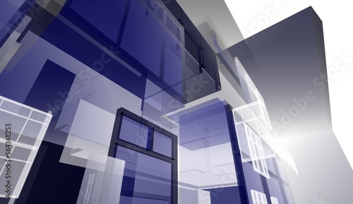 3d rendering of a modern building