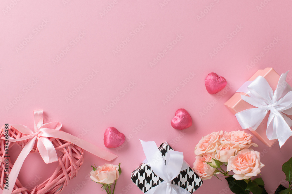Valentine's Day greeting card template. Space for copying. Valentine's Day greeting card template. Space for copying.