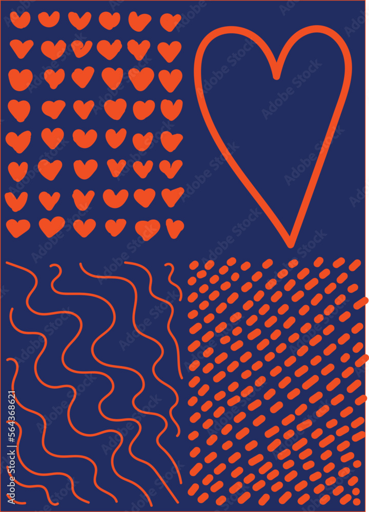 Valentine’s Day. Valentine’s Day Card. Thematic Card. Love Picture. Pattern