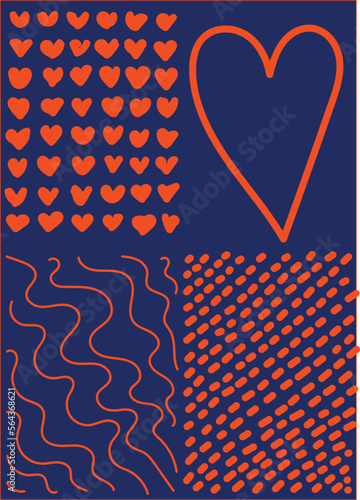 Obraz na płótnie Valentine’s Day. Valentine’s Day Card. Thematic Card. Love Picture. Pattern w salonie