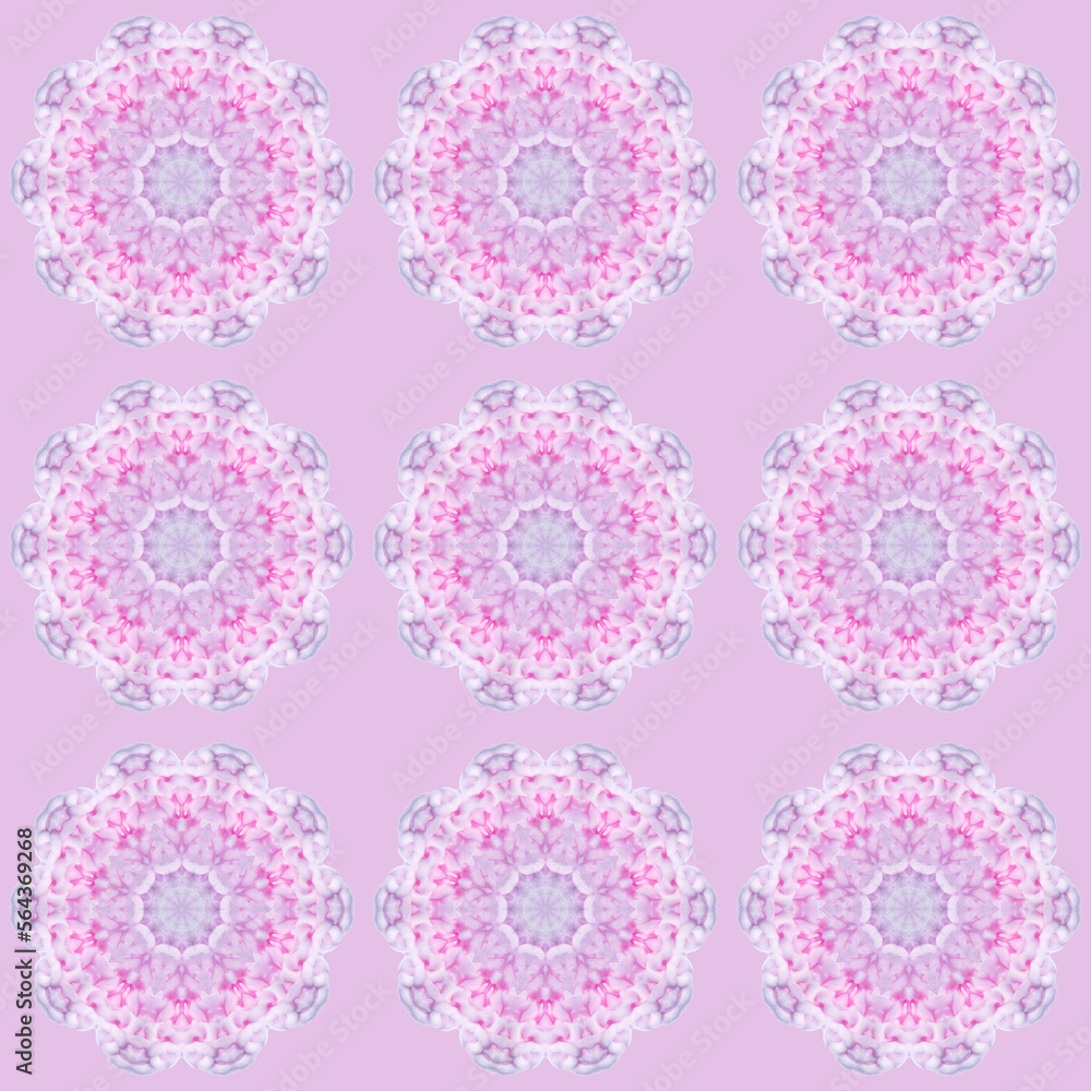 Tile texture from pink round mandalas. Tile texture from pink round mandalas.