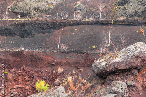 Une mine à l'intérieur du Volcan