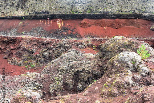 Une mine à l'intérieur du Volcan