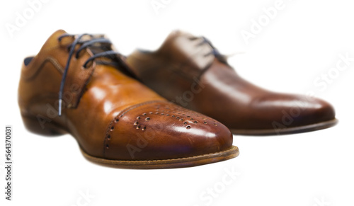 Pair of modern leather shoes