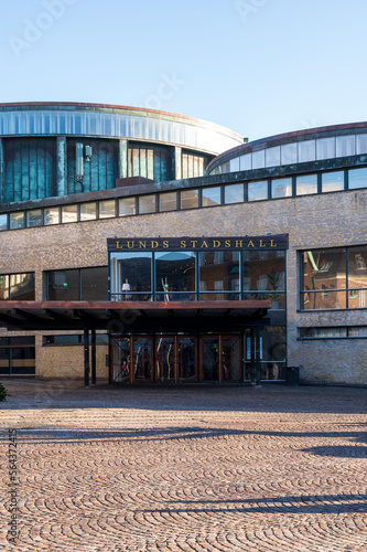 Lund city hall (Stadshallen) during cold  sunny winter day in Sweden photo