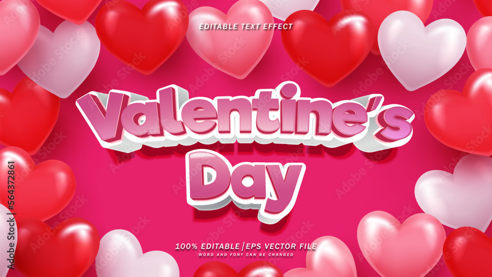 Create a Unique Valentine's Day Design with Our Editable 3D Text Effect Template