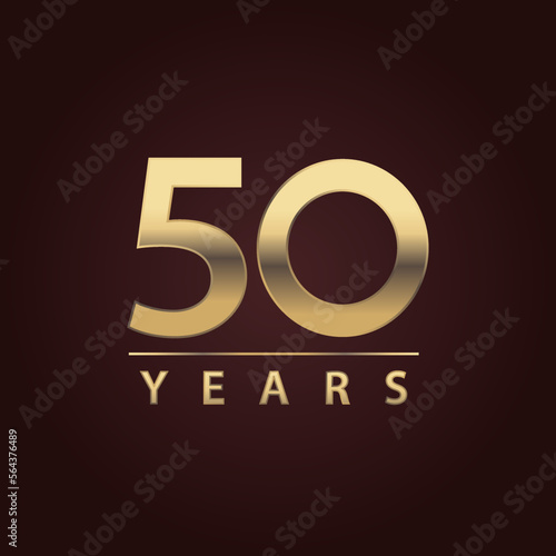 50 years symbol for commemorations and celebrations for events. number for companies. fifty years logo. commemorative date. fiftieth anniversary