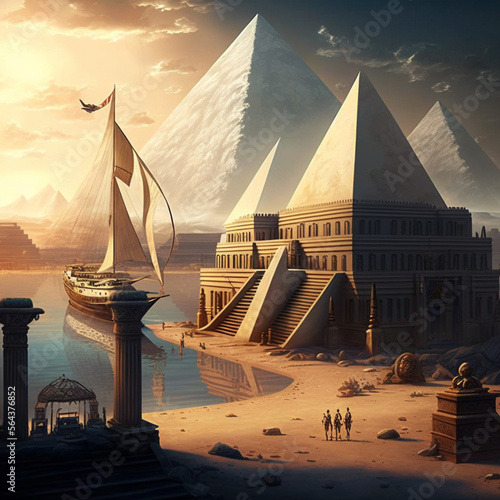 The Ancient Wonders of Egypt  An AI-Generated Illustration of the Pharaohs and their Legacy