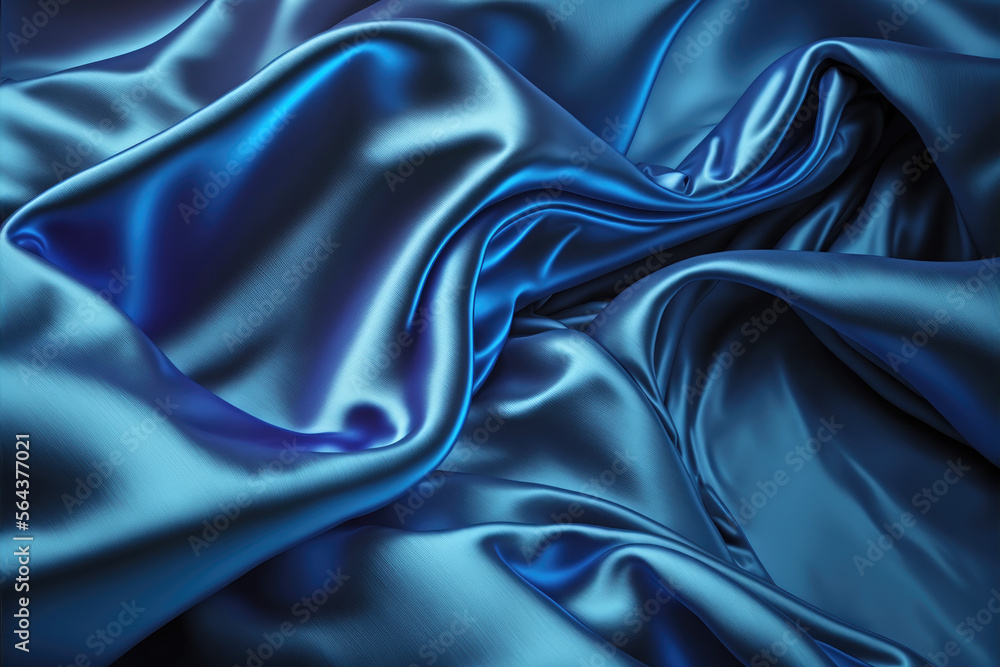 Obraz premium Blue Silk Fabric Background