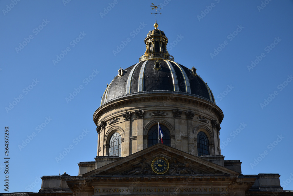 Coupole de l'Institut de France à Paris. France Coupole de l'Institut de France à Paris. France