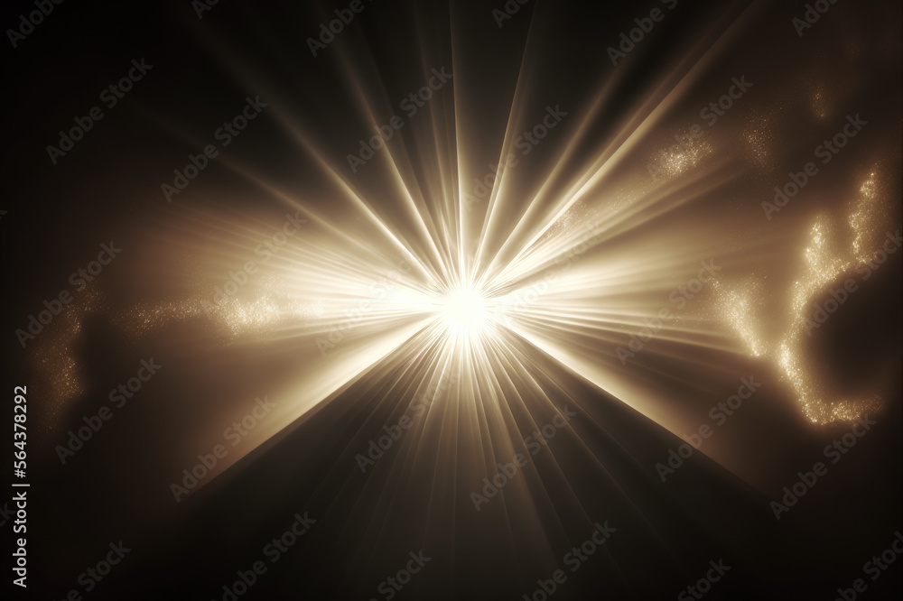 abstract heavenly background illuminating with rays of sunshine