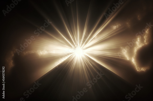 abstract heavenly background illuminating with rays of sunshine