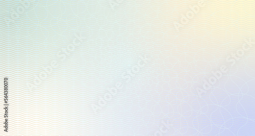 Light multicolored guilloche background for certificate, bill, diploma, voucher, check 