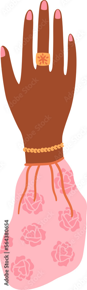 Obraz premium Female hand. Illustration