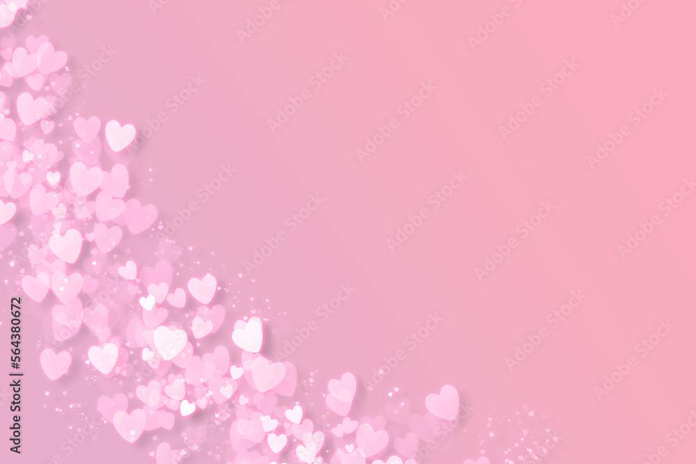 Colourful Hearts Scattered Background