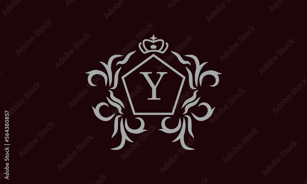 Elegant floral monogram design template for one or two letters such as Y. Business sign, identity monogram for restaurant, boutique, hotel, heraldry, jewelry. Elegant floral monogram design template for one or two letters such as Y. Business sign, identity monogram for restaurant, boutique, hotel, heraldry, jewelry.
