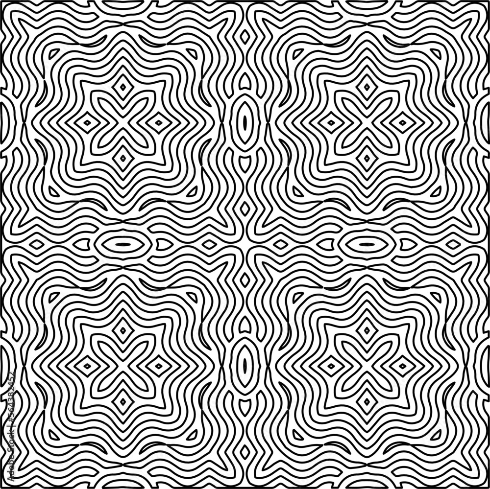 Stylish texture with figures from lines.
Abstract geometric black and white pattern for web page, textures, card, poster, fabric, textile. Monochrome graphic repeating design. Stylish texture with figures from lines.
Abstract geometric black and white pattern for web page, textures, card, poster, fabric, textile. Monochrome graphic repeating design.