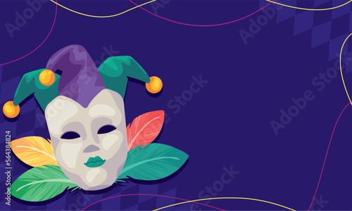 mardi gras jester mask