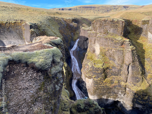 Fjaðrárgljúfur Canyon is a fantastic canyon located in the southeast part of Iceland close to the ring road near to Kirkjubæjarklaustur. Fjadrargljufur  photo