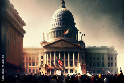 People rebelling against the government of USA