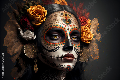 Illustration zum mexikanischen Feiertag Dia de Muertos photo