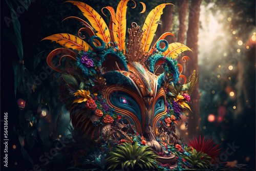 3d image representing the Brazilian carnival. © Giovanna