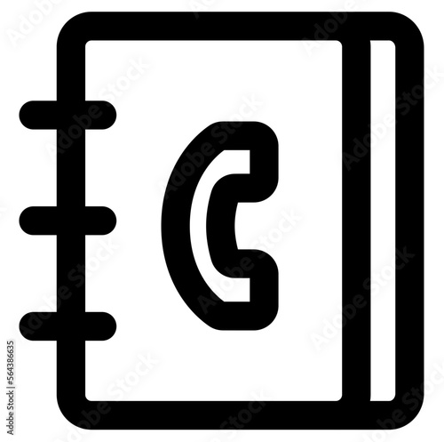 Contact book icon stroke