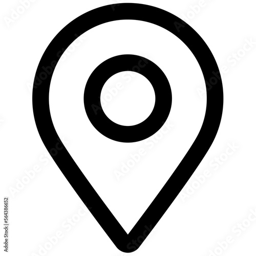 Map pin marker navigation icon stroke